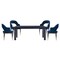 Manhattan Comfort 5-Piece Rockaway 70.86 Dining Set with 4 Carrington Chairs in Black and Midnight Blue 4-DT02DC089AR-BKBL - alternate 4